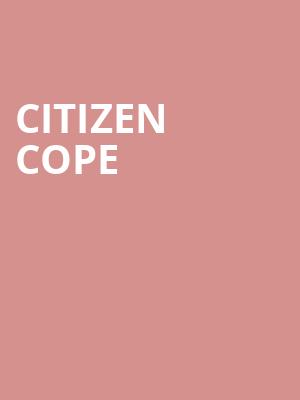 Citizen Cope, Neighborhood Theatre, Charlotte